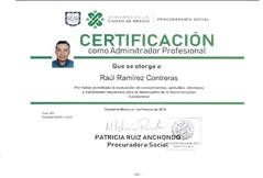 Certificado como Administrador Profesional